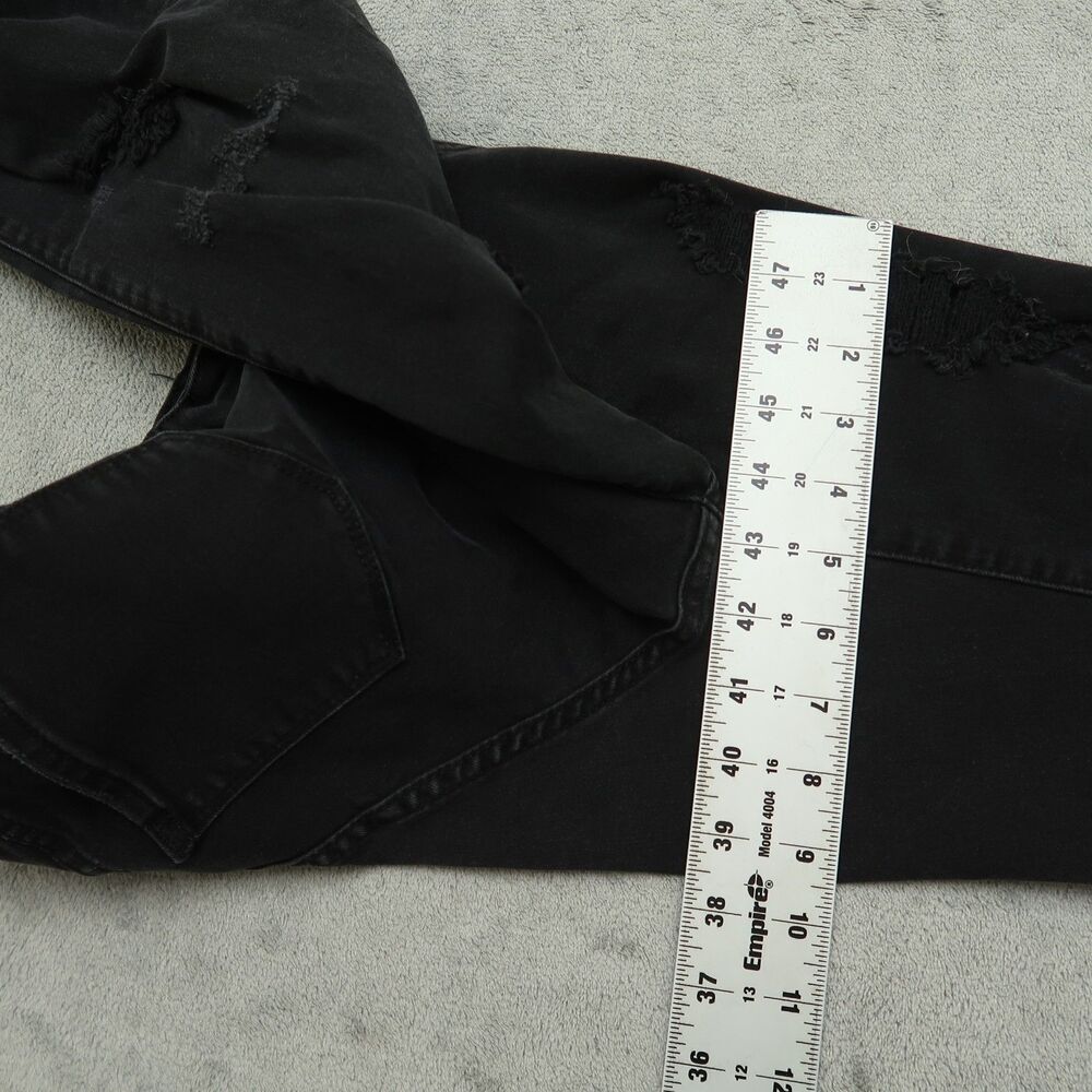 KanCan Jeans Junior's Size 7/27 Black Low-Rise Skinny 29" Inseam Distressed - Picture 7 of 16